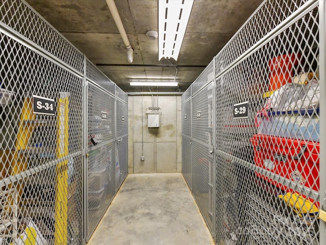 view of storage area