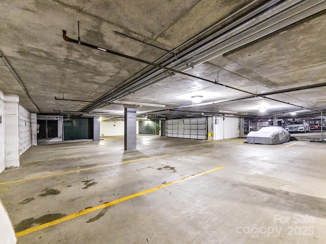 view of parking garage