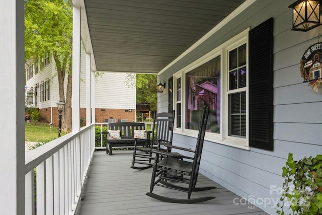 16612 Grapperhall Dr, Huntersville, NC 28078 - wooden terrace featuring covered porch
