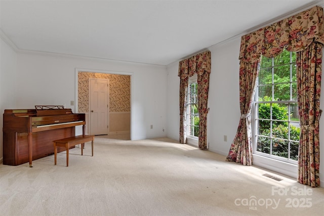 1940 12th St NE, Hickory, NC 28601 - sitting room featuring crown molding and carpet flooring