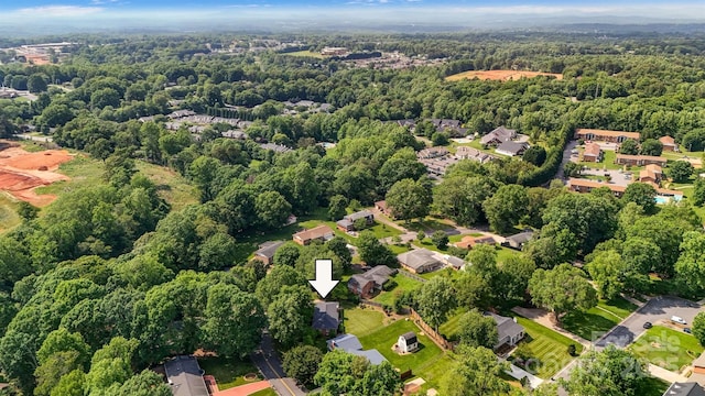 1940 12th St NE, Hickory, NC 28601 - aerial perspective of suburban area featuring a forest
