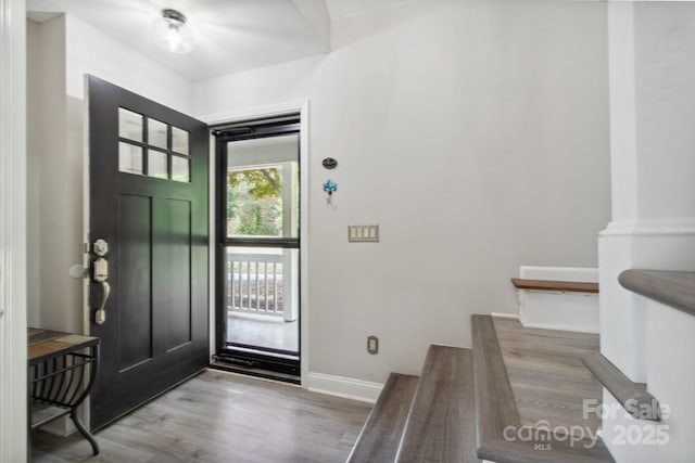 4516 Kiser Island Rd Unit 1, Terrell, NC 28682 - entrance foyer with wood finished floors and baseboards