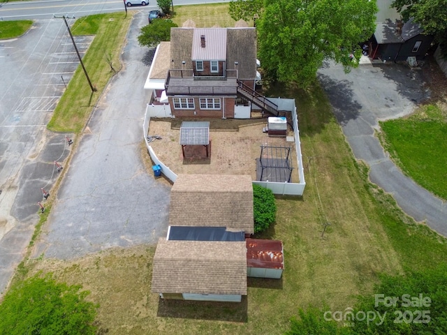 view from above of property