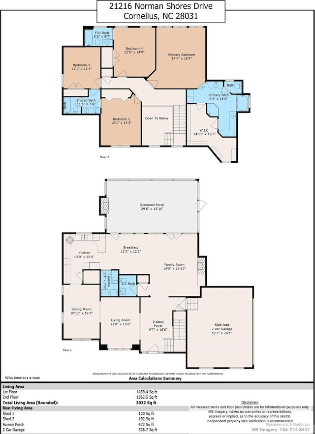 21216 Norman Shores Dr, Cornelius, NC 28031 - home floor plan