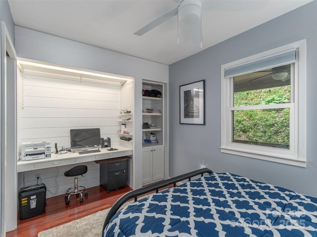 14 Bellewood Dr, Maggie Valley, NC 28751 - bedroom featuring wood finished floors, an office area, and a ceiling fan