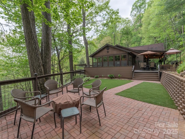 14 Bellewood Dr, Maggie Valley, NC 28751 - view of patio with a deck
