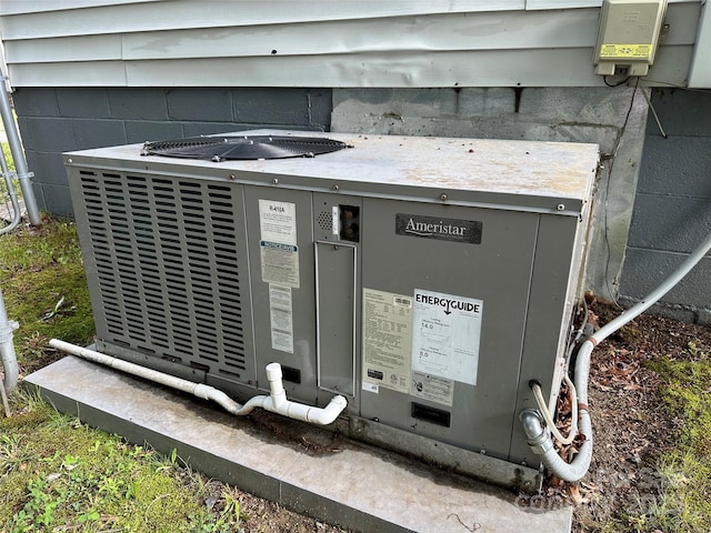 exterior view of central AC unit