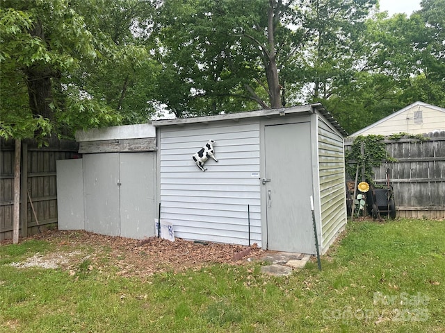 view of shed