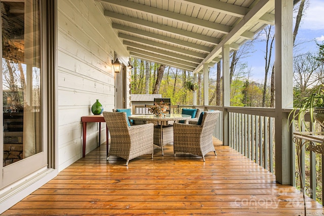 60 Laurel Ln, Mars Hill, NC 28754 - deck featuring outdoor dining space