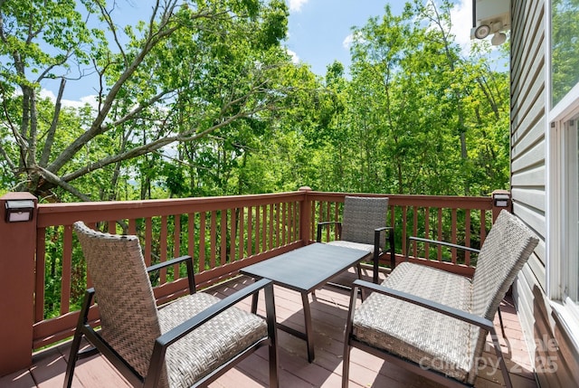 25 Licklog Ridge Rd, Fairview, NC 28730 - wooden deck featuring outdoor dining space