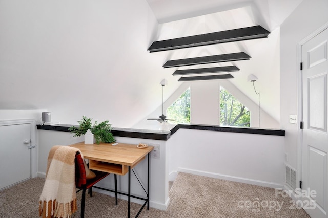 25 Licklog Ridge Rd, Fairview, NC 28730 - carpeted office featuring a ceiling fan