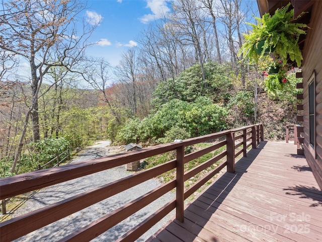 16 Sutton Knob Rd, Maggie Valley, NC 28751 - deck featuring a forest view