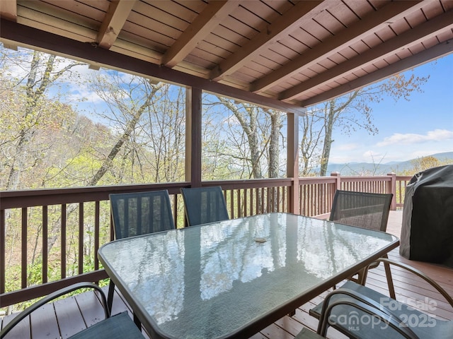 16 Sutton Knob Rd, Maggie Valley, NC 28751 - deck with outdoor dining space and grilling area