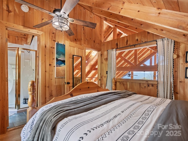 16 Sutton Knob Rd, Maggie Valley, NC 28751 - bedroom with wooden walls and wood finished floors