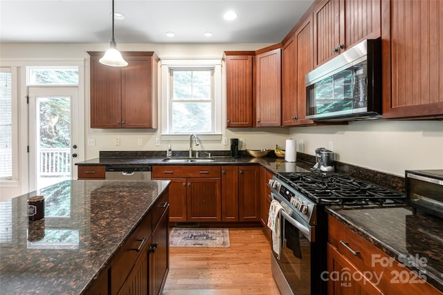 4 Yellow Owl Ct, Biltmore Lake, NC 28715 - kitchen with stainless steel appliances, a sink, healthy amount of natural light, decorative light fixtures, and recessed lighting