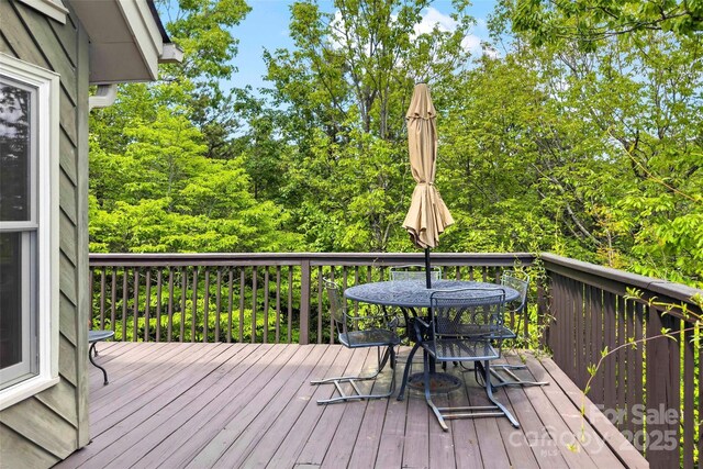 1795 Mckenzie Way N Unit 505, Old Fort, NC 28762 - wooden terrace featuring outdoor dining area