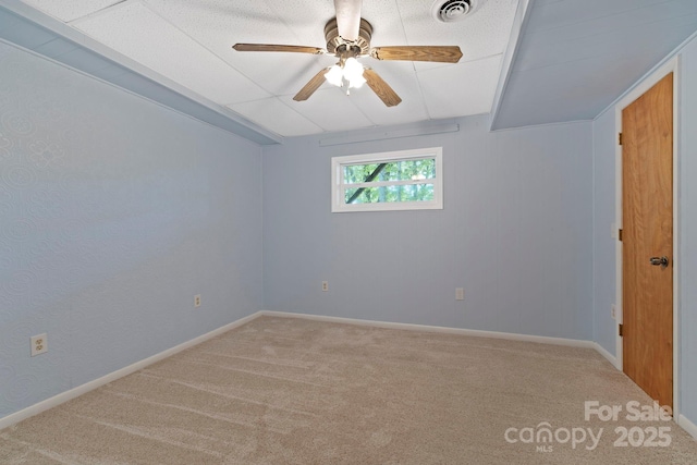 909 Pearson Falls Rd, Saluda, NC 28773 - carpeted empty room featuring ceiling fan