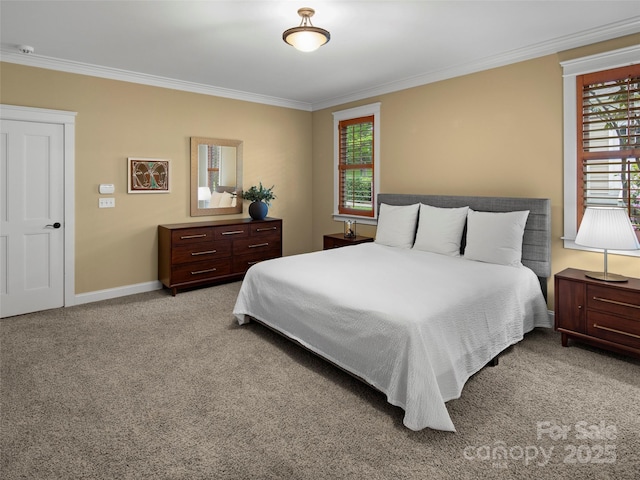 9 Dearborn St, Asheville, NC 28803 - carpeted bedroom featuring ornamental molding, multiple windows, and baseboards
