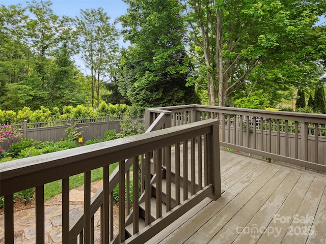 9 Dearborn St, Asheville, NC 28803 - wooden deck with a fenced backyard