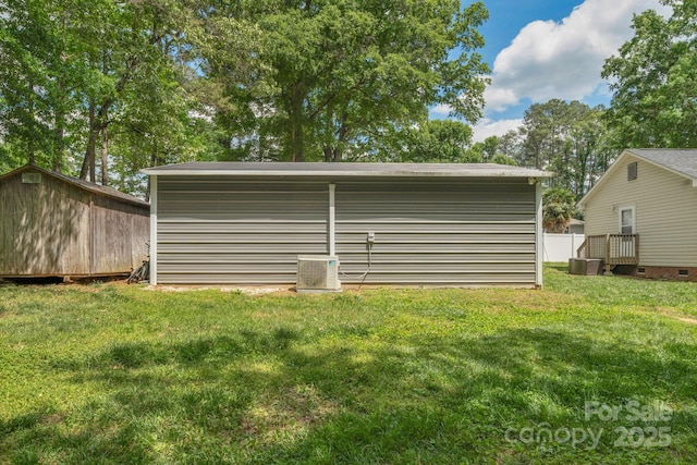772 Austin Rd, New London, NC 28127 - view of shed featuring central air condition unit