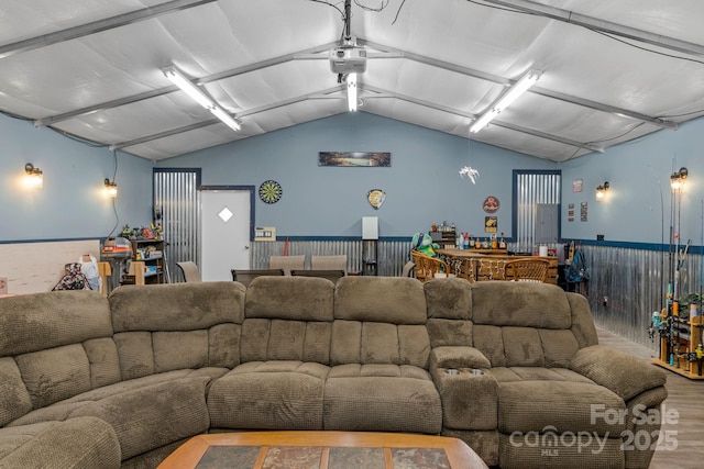 772 Austin Rd, New London, NC 28127 - living room with lofted ceiling and wood finished floors