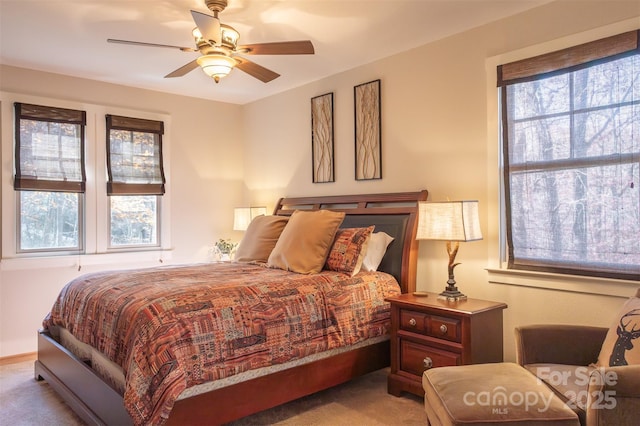 196 Juneberry Ln, Tuckasegee, NC 28783 - carpeted bedroom with a ceiling fan