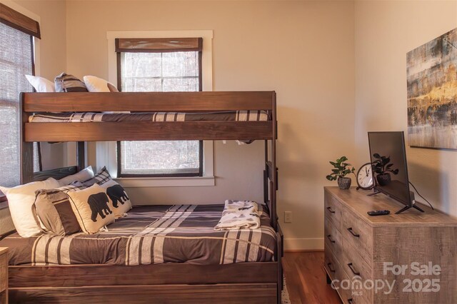 196 Juneberry Ln, Tuckasegee, NC 28783 - bedroom with multiple windows, wood finished floors, and baseboards