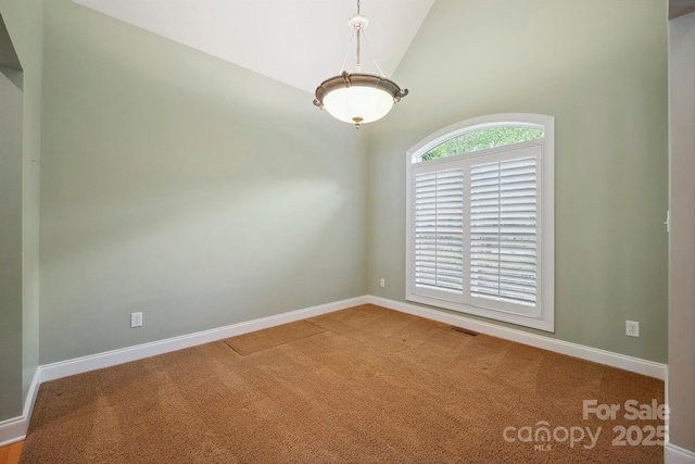 8216 Malibu Pointe Ln, Denver, NC 28037 - carpeted empty room featuring baseboards and high vaulted ceiling