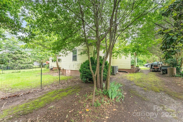 2556 Salem Church Rd, Lincolnton, NC 28092 - view of yard with central air condition unit and fence