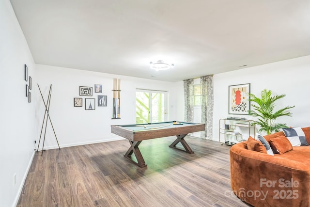 52 Reynolda Dr, Asheville, NC 28803 - game room featuring billiards, wood finished floors, and baseboards