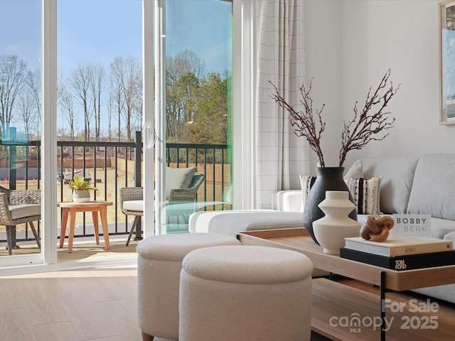 5517 Swaling St, Charlotte, NC 28217 - living area featuring plenty of natural light and wood finished floors