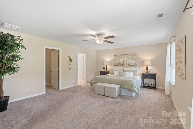 3211 Gilroy Dr, Fort Mill, SC 29707 - carpeted bedroom with baseboards and a ceiling fan