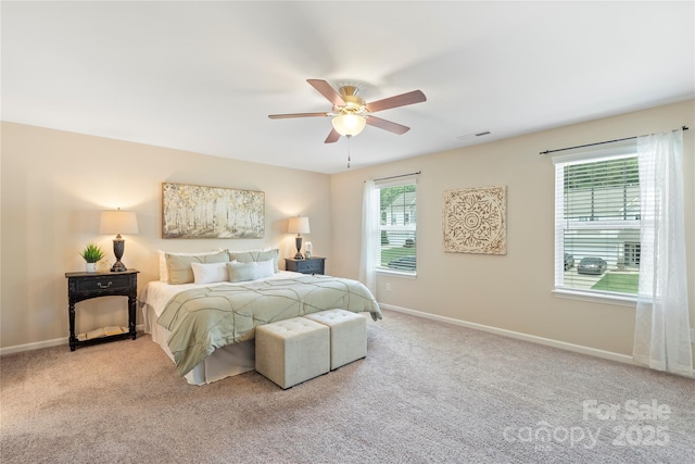 3211 Gilroy Dr, Fort Mill, SC 29707 - bedroom with carpet floors, baseboards, and a ceiling fan