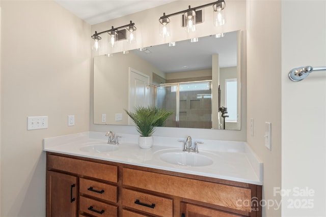 3211 Gilroy Dr, Fort Mill, SC 29707 - full bathroom with a stall shower and double vanity