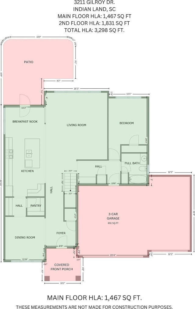 3211 Gilroy Dr, Fort Mill, SC 29707 - property floor plan