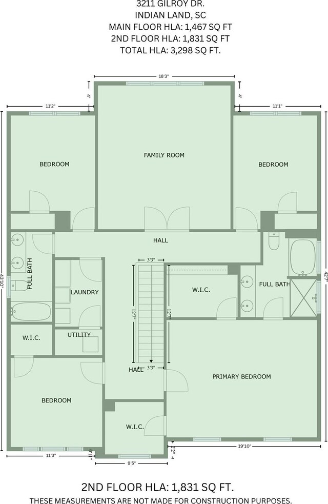 3211 Gilroy Dr, Fort Mill, SC 29707 - property floor plan