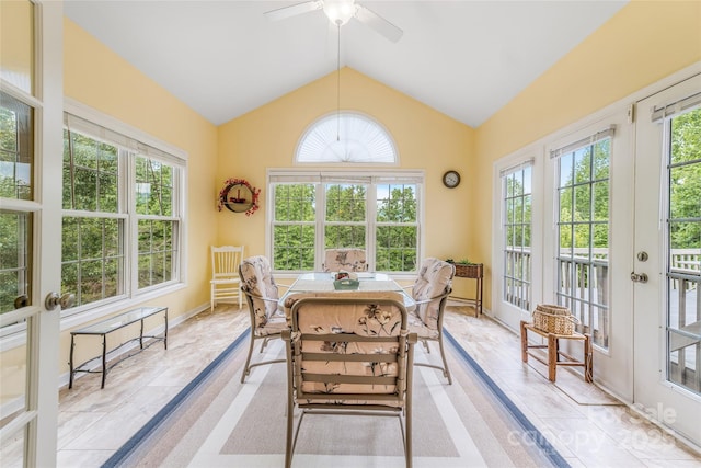 121 W Ashe Bridge Rd W, Marion, NC 28752 - sunroom featuring french doors and lofted ceiling