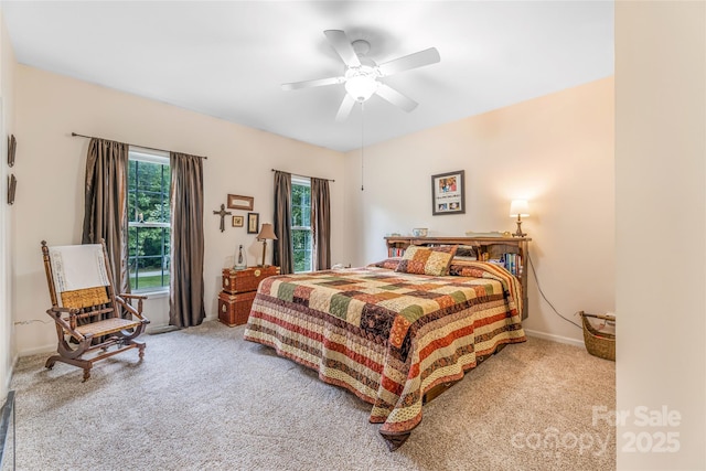 121 W Ashe Bridge Rd W, Marion, NC 28752 - carpeted bedroom featuring baseboards and ceiling fan