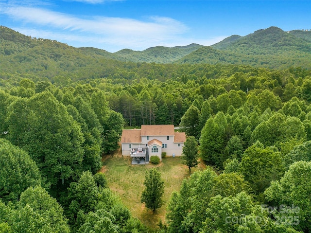 121 W Ashe Bridge Rd W, Marion, NC 28752 - view of subject property with a forest and a mountain backdrop