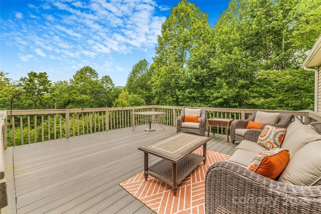 121 W Ashe Bridge Rd W, Marion, NC 28752 - wooden terrace with an outdoor hangout area