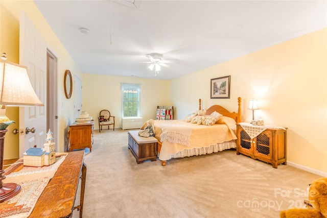 121 W Ashe Bridge Rd W, Marion, NC 28752 - carpeted bedroom featuring baseboards and a ceiling fan