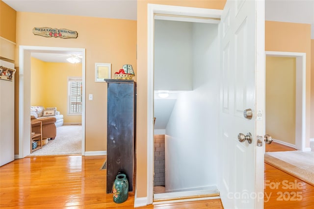 121 W Ashe Bridge Rd W, Marion, NC 28752 - hallway with light wood-type flooring and baseboards