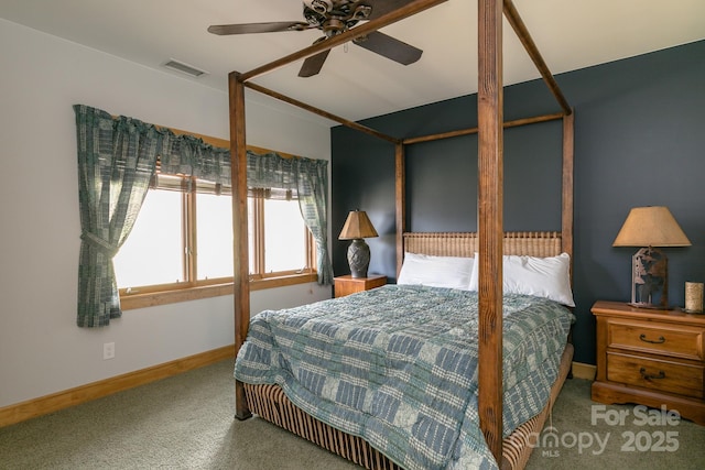 324 Austin Mountain Dr, Burnsville, NC 28714 - bedroom with carpet, baseboards, and a ceiling fan