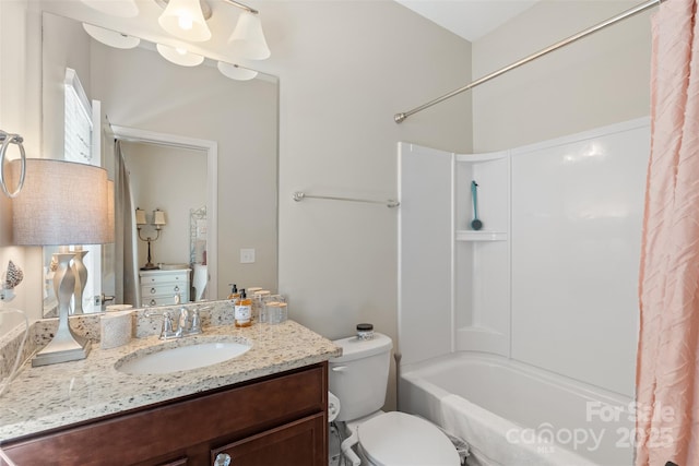 4313 Courtly Ln, Belmont, NC 28012 - full bath with shower / tub combo with curtain, vanity, and toilet