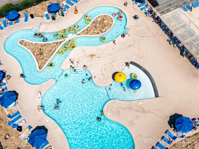 view of pool with a patio