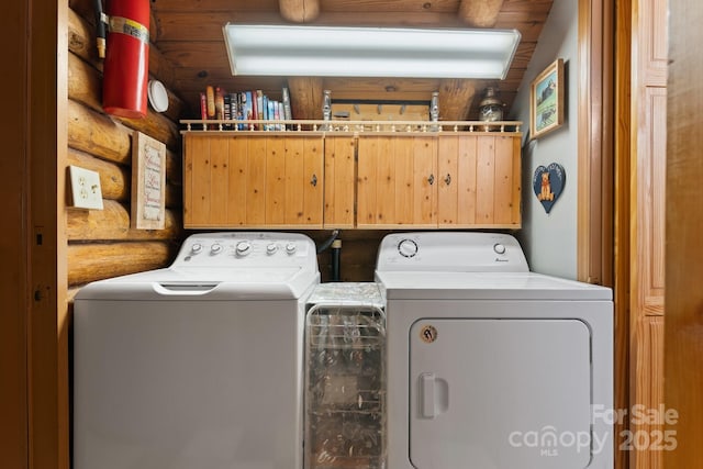 3763 Laurel Heights Dr, Morganton, NC 28655 - clothes washing area with washer and clothes dryer