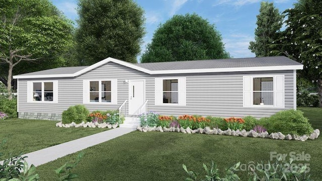 660 Pinehurst Rd, Ellenboro, NC 28040 - manufactured / mobile home with a front yard and entry steps