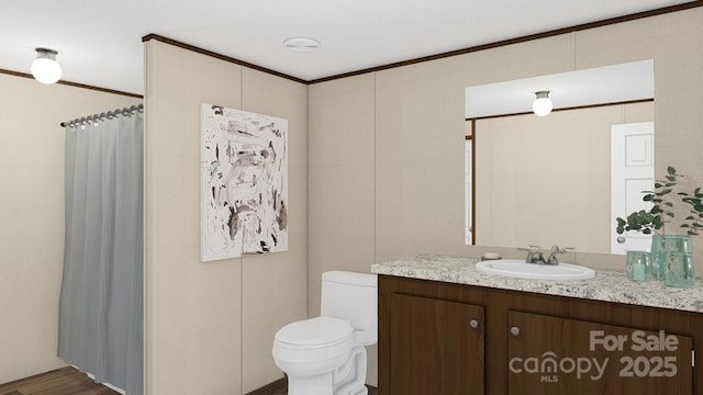660 Pinehurst Rd, Ellenboro, NC 28040 - bathroom with vanity and ornamental molding