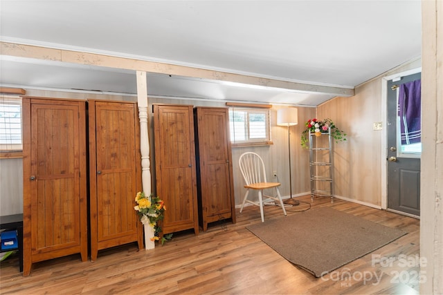 interior space featuring light wood-style flooring