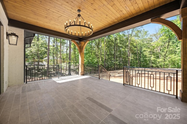 1408 Bloomsberry Ln, Waxhaw, NC 28173 - view of patio with view of wooded area